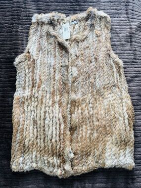 Dylan Gray Real Natural 100% Rabbit Fur Vest ( Bloomingdales)